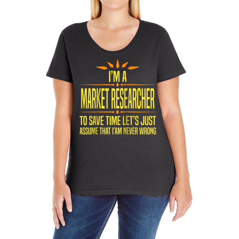 Im A Market Researcher Raglan Baseball Tee Ladies Curvy T-Shirt by cm-arts | Artistshot