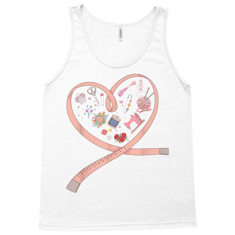 Womens Sewing Is My Heart Tee Quilting Loves Sewing Machines T Shirt Tank Top | Artistshot