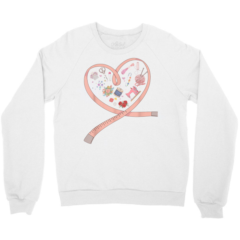 Womens Sewing Is My Heart Tee Quilting Loves Sewing Machines T Shirt Crewneck Sweatshirt | Artistshot