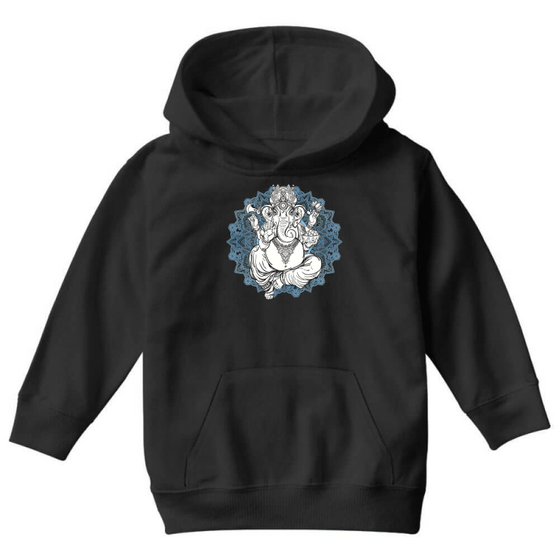 Hindu Elephant God Ganesha Tshirt  Oriental India Henna Tee Youth Hoodie | Artistshot