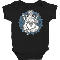 Hindu Elephant God Ganesha Tshirt  Oriental India Henna Tee Baby Bodysuit | Artistshot