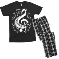 Treble Clef Keyboard Classical Music Notes Pianist Piano T Shirt Men's T-shirt Pajama Set | Artistshot