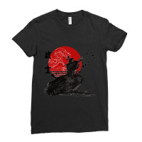 Samurai The Ghost Design Ladies Fitted T-shirt | Artistshot