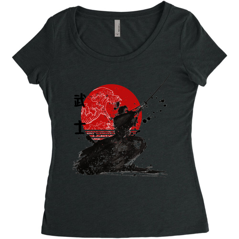 Samurai The Ghost Design Women's Triblend Scoop T-shirt by PamelaAnnHarris | Artistshot