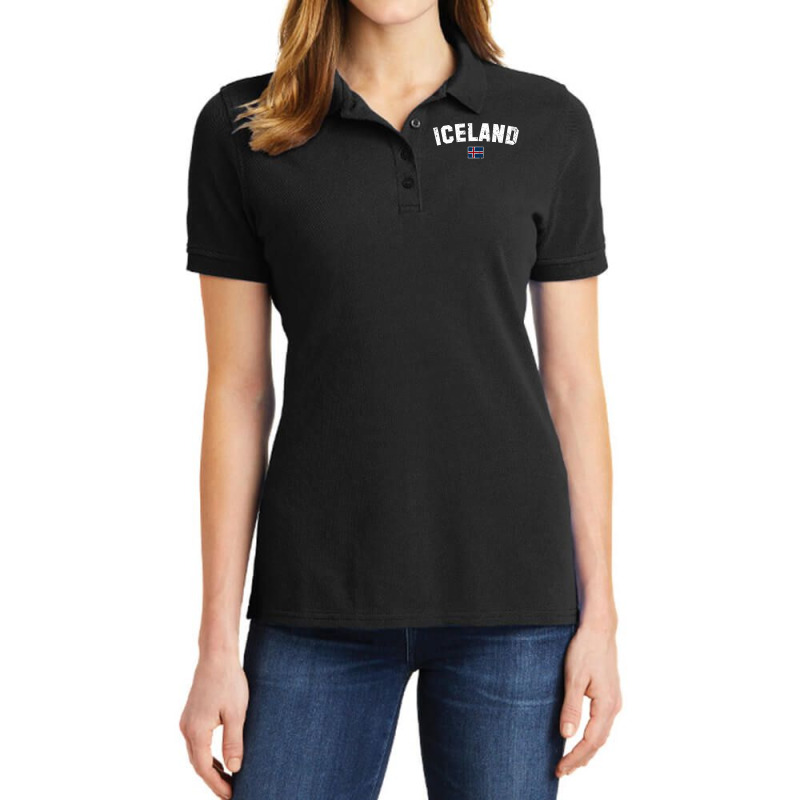 Iceland Flag Vintage  Men Women Kids  Iceland Ladies Polo Shirt by CUSER3772 | Artistshot