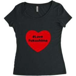 love fukushima, hashtag heart, love fukushima 2 Women's Triblend Scoop T-shirt | Artistshot
