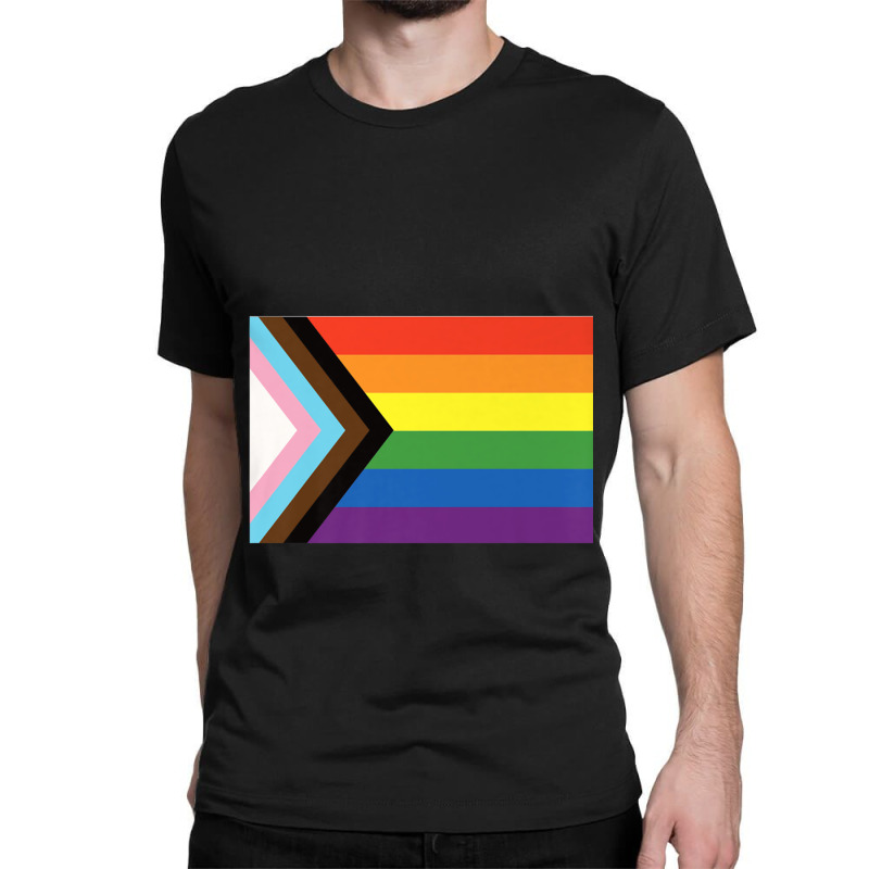 Progress Pride Flag National Pride Gift Classic T-shirt by RayDesign | Artistshot