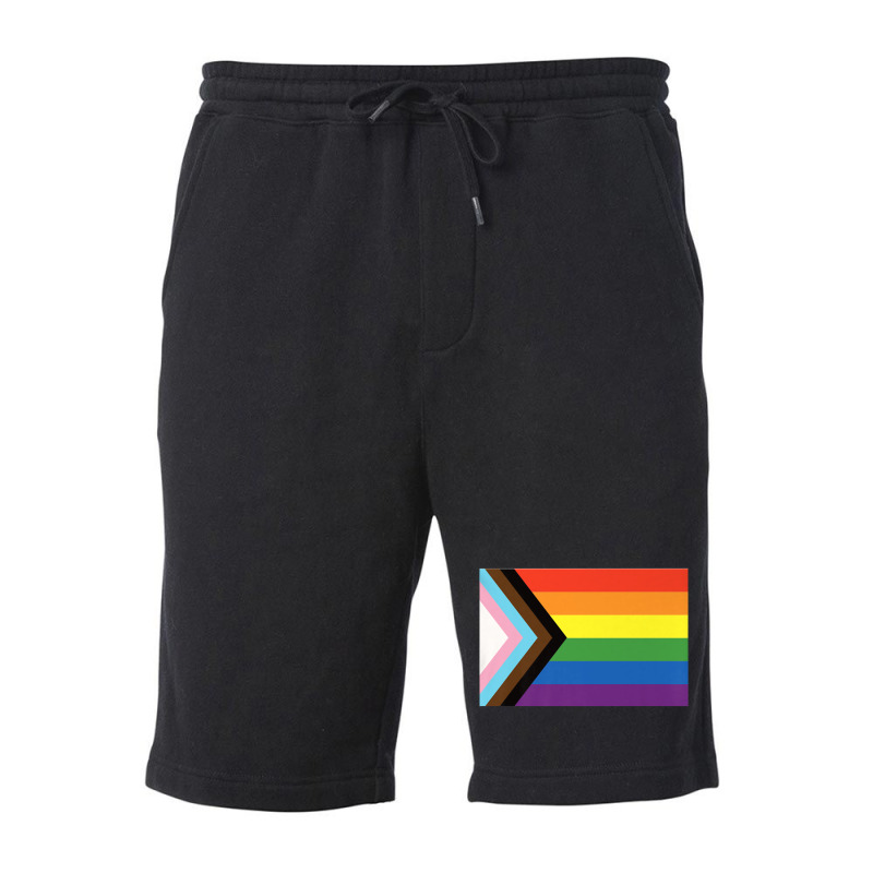 Progress Pride Flag National Pride Gift Fleece Short by RayDesign | Artistshot