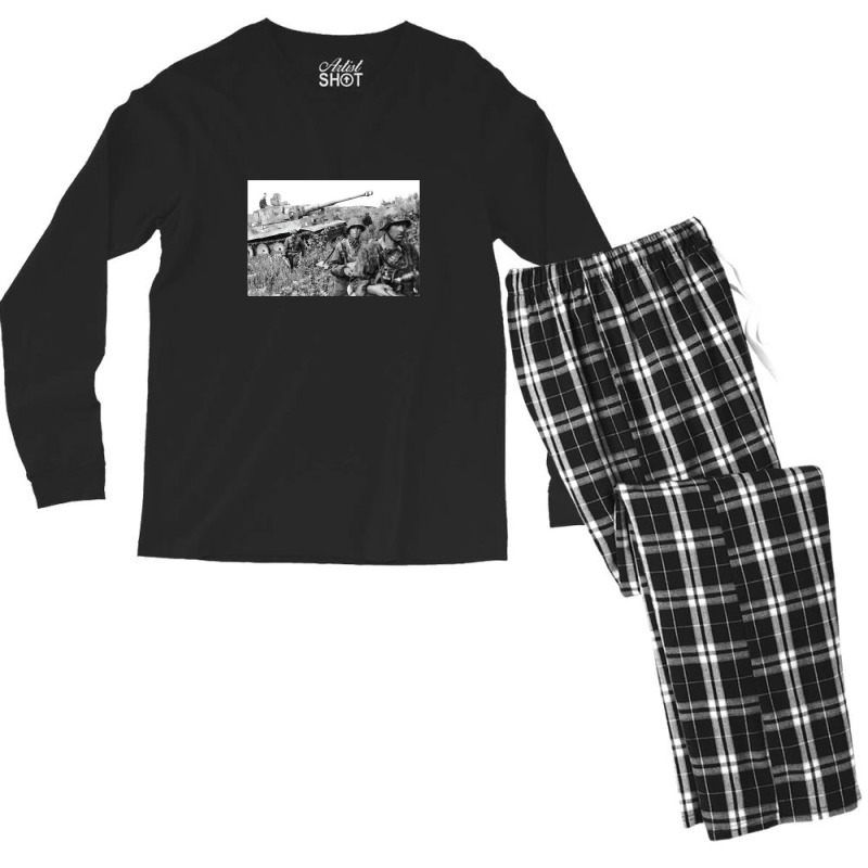 Battle Of Kursk 2nd Ss Panzer Division Soldiers Tiger I Tank 1943 Men's Long Sleeve Pajama Set by agodraws | Artistshot