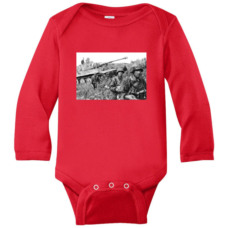 Battle Of Kursk 2nd Ss Panzer Division Soldiers Tiger I Tank 1943 Long Sleeve Baby Bodysuit by agodraws | Artistshot