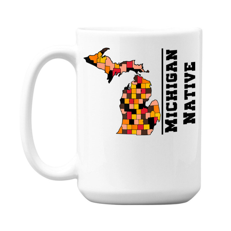 Love Raised Born State Michigan Native T Shirt 15 Oz Coffee Mug | Artistshot