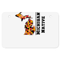 Love Raised Born State Michigan Native T Shirt Atv License Plate | Artistshot