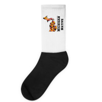 Love Raised Born State Michigan Native T Shirt Socks | Artistshot