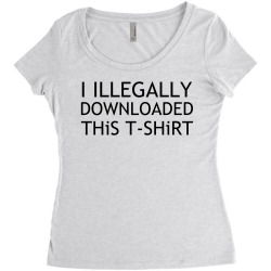 illegally downloaded Women's Triblend Scoop T-shirt | Artistshot