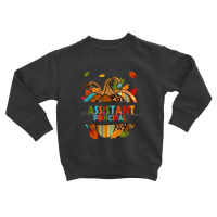 Leopard Pumpkin Fall Thanksgiving Assistant Principal Toddler Sweatshirt | Artistshot