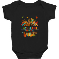 Leopard Pumpkin Fall Thanksgiving Assistant Principal Baby Bodysuit | Artistshot