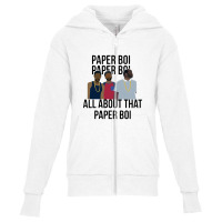 Paper Boi All About That Paper Boi Youth Zipper Hoodie | Artistshot