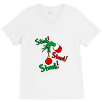 Grinch   Stink! Stank! Stunk! (non Distressed)    Grinch V-neck Tee | Artistshot