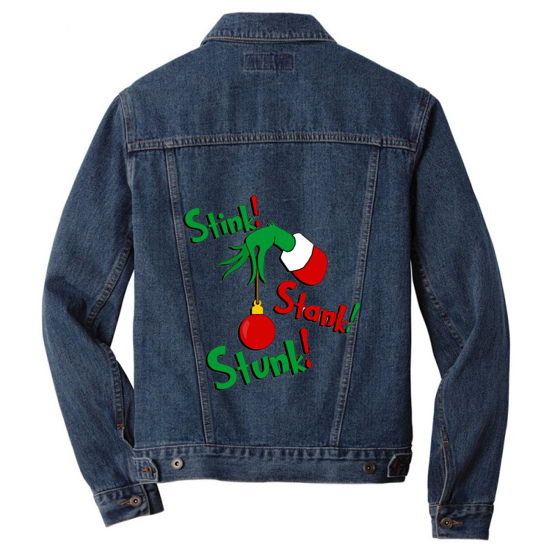 Grinch   Stink! Stank! Stunk! (non Distressed)    Grinch Men Denim Jacket | Artistshot