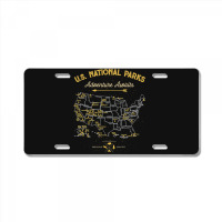 National Parks T Map Camping Twomen Men Hiking License Plate | Artistshot