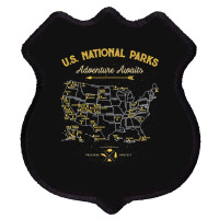 National Parks T Map Camping Twomen Men Hiking Shield Patch | Artistshot