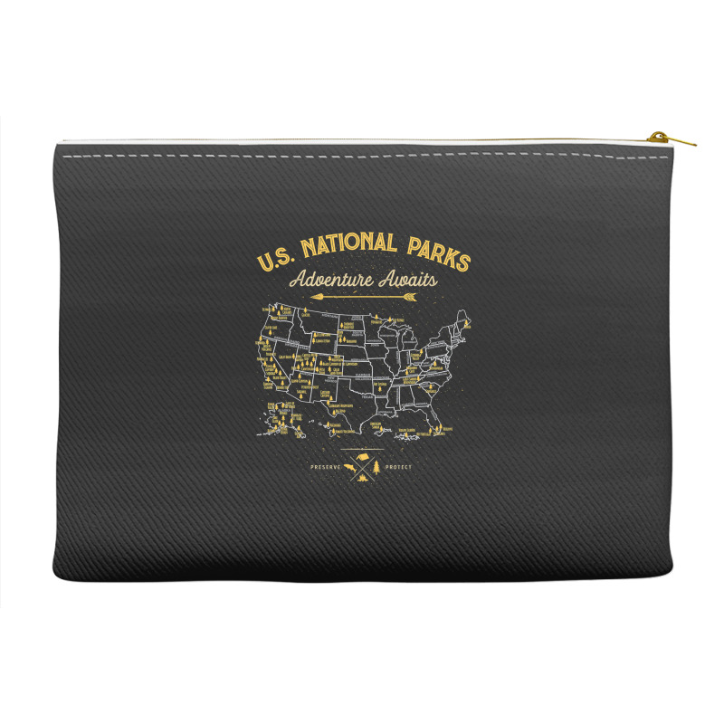 National Parks T Map Camping Twomen Men Hiking Accessory Pouches | Artistshot