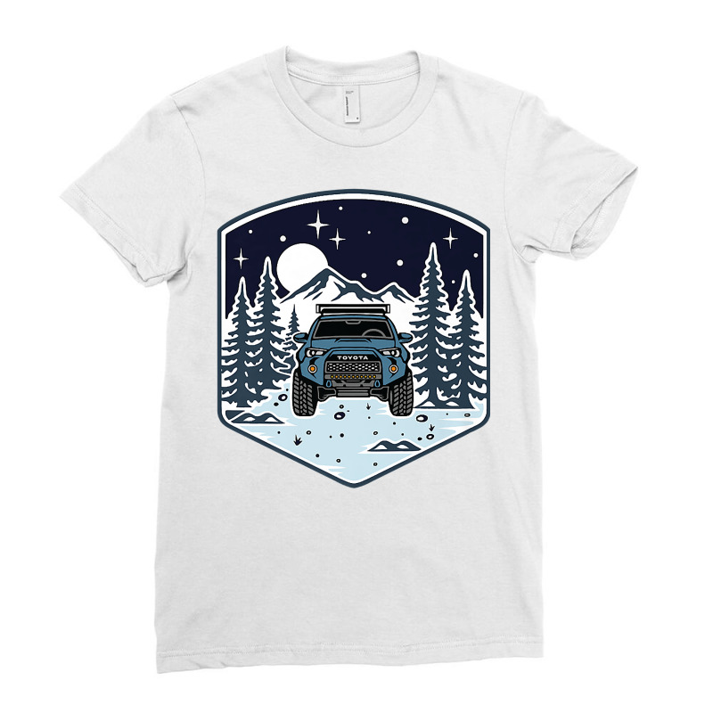 Trail 4runner Overland Night Vibes   Cav Blue Premium T Shirt Ladies Fitted T-Shirt by cm-arts | Artistshot