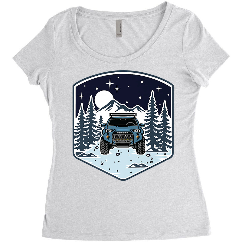 Trail 4runner Overland Night Vibes   Cav Blue Premium T Shirt Women's Triblend Scoop T-shirt by cm-arts | Artistshot