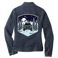 Trail 4runner Overland Night Vibes   Cav Blue Premium T Shirt Ladies Denim Jacket | Artistshot