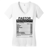 Pastor Nutritional Facts Women's V-neck T-shirt | Artistshot