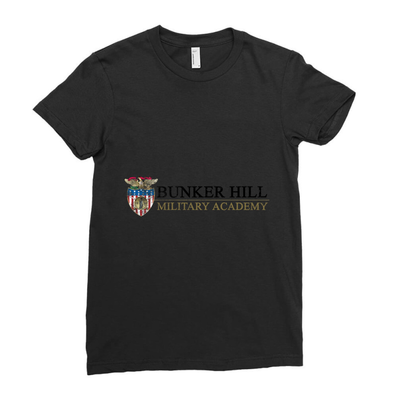 Bunker Hill Military Academy, Distressed Ladies Fitted T-Shirt by poppyallen | Artistshot