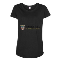 Bunker Hill Military Academy, Distressed Maternity Scoop Neck T-shirt | Artistshot