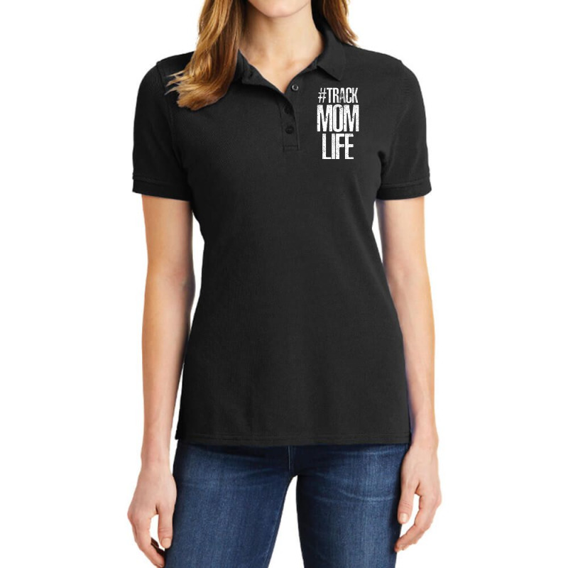 Track Mom Life Marathon Running Artwork Print My Favorite People Ladies Polo Shirt by cm-arts | Artistshot