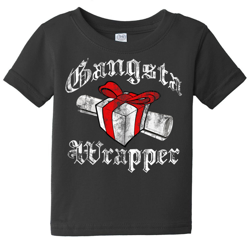 Funny Christmas T Shirt Long Sleeve Gangsta Wrapper Baby Tee | Artistshot