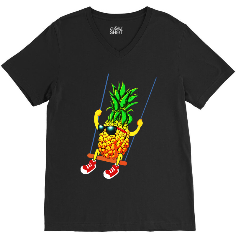 Pineapple V-Neck Tee by Korexapi | Artistshot