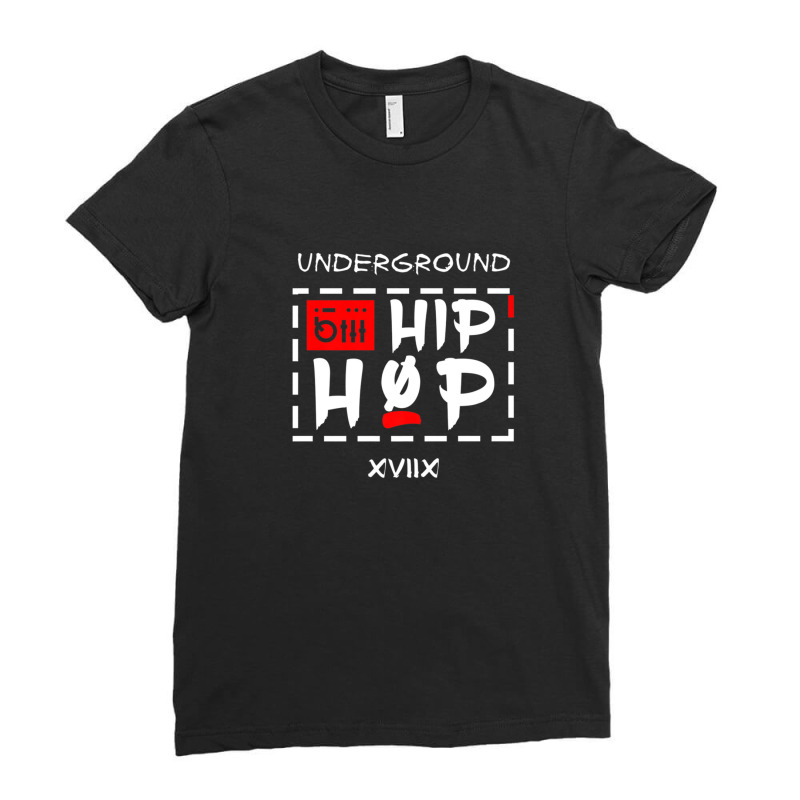 Hip Hop Underground Rap Music Ladies Fitted T-Shirt by AliBeatriz | Artistshot