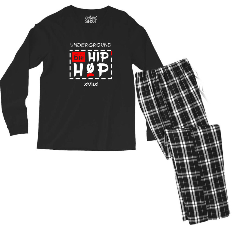 Hip Hop Underground Rap Music Men's Long Sleeve Pajama Set by AliBeatriz | Artistshot