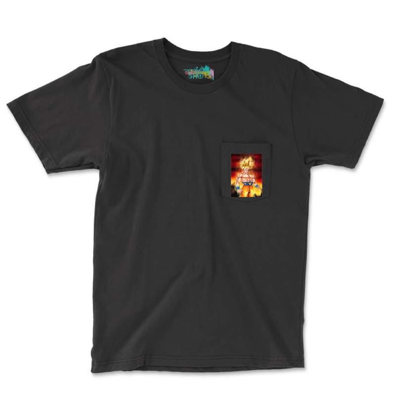 Goku Ssj Figure Class Pocket T-Shirt by greggjvandervor | Artistshot