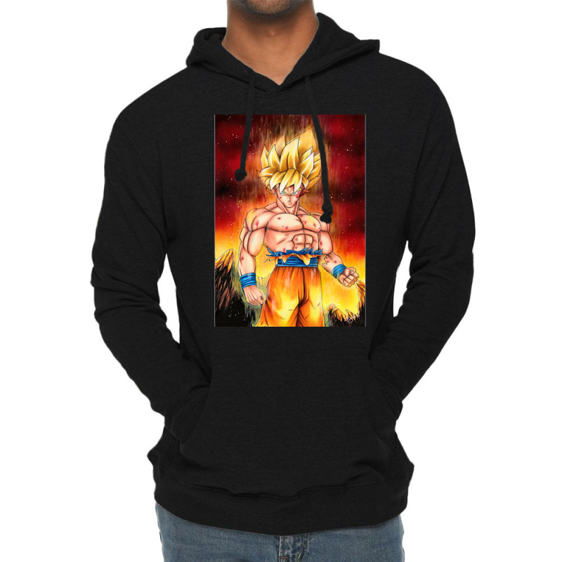 Goku Ssj Figure Class Lightweight Hoodie by greggjvandervor | Artistshot