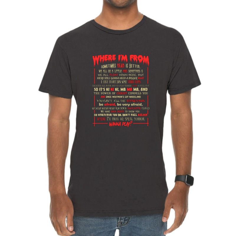 Horror Movie Quotes   Horror Movie Quotes Vintage T-shirt | Artistshot