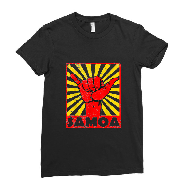 Vintage Shaka Samoa Samoan Beach Shirt Ladies Fitted T-Shirt by ARpemie | Artistshot