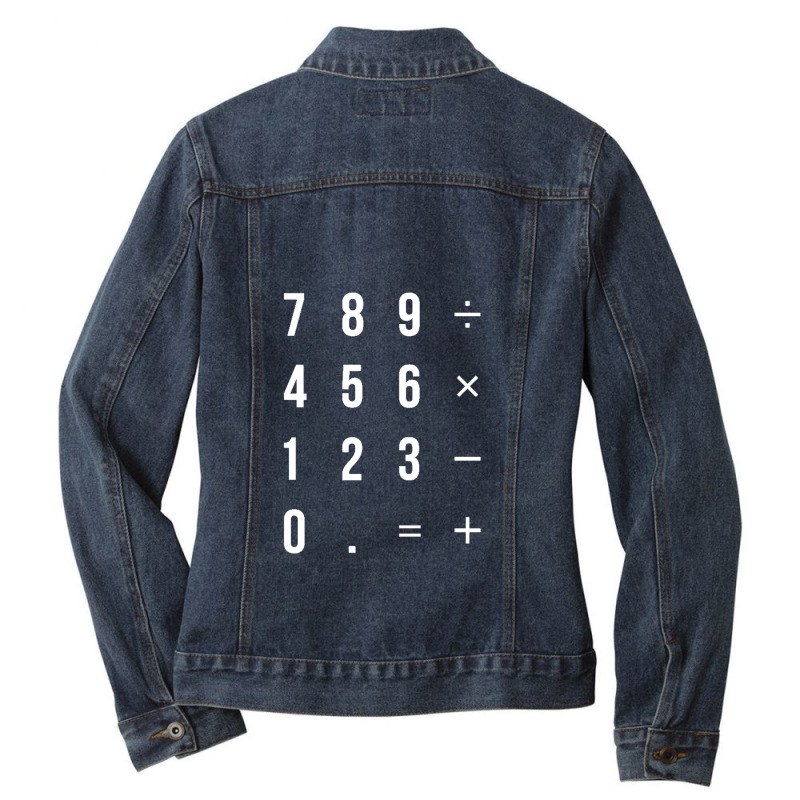 Calculator Ladies Denim Jacket by AMderra12 | Artistshot