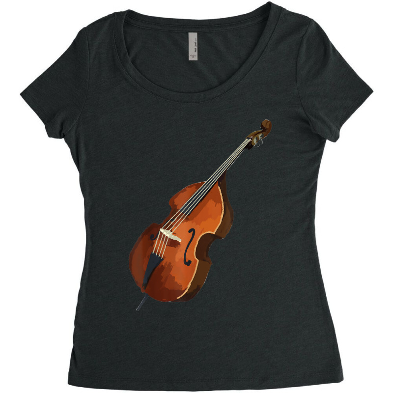 Contrabass Double Bass Music T Shirt Tee Tees T Shirt Tshirt Women's Triblend Scoop T-shirt by cm-arts | Artistshot