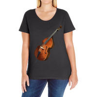 Contrabass Double Bass Music T Shirt Tee Tees T Shirt Tshirt Ladies Curvy T-shirt | Artistshot