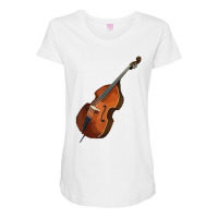 Contrabass Double Bass Music T Shirt Tee Tees T Shirt Tshirt Maternity Scoop Neck T-shirt | Artistshot