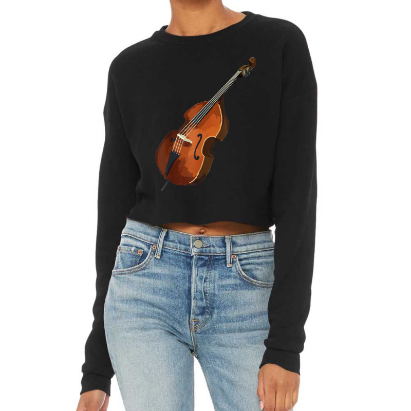 Contrabass Double Bass Music T Shirt Tee Tees T Shirt Tshirt Cropped Sweater by cm-arts | Artistshot