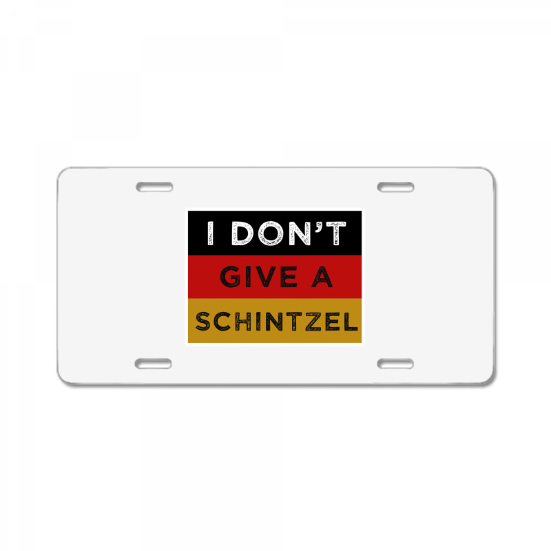 I Dont Give A Schnitzel Funny Oktoberfest License Plate | Artistshot