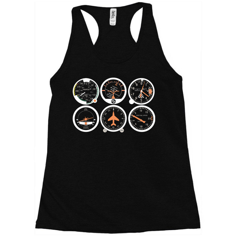 Basic Six Flight Instruments Racerback Tank by CharlesDiya | Artistshot