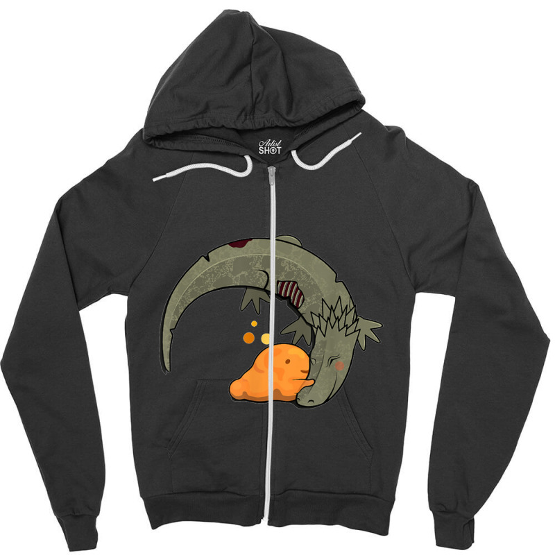 Scp 999 + Scp 682 Tickle Monster + Hard To Destroy Reptile Zipper Hoodie by ARpemie | Artistshot