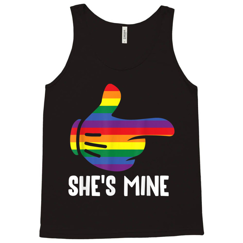 She's Mine Lesbian Couple Rainbow Lgbt Pride Matching Tank Top by RayDesign | Artistshot